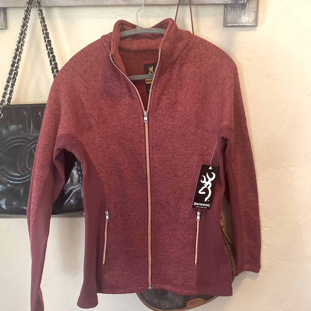 NWT Browning burgundy zip jacket